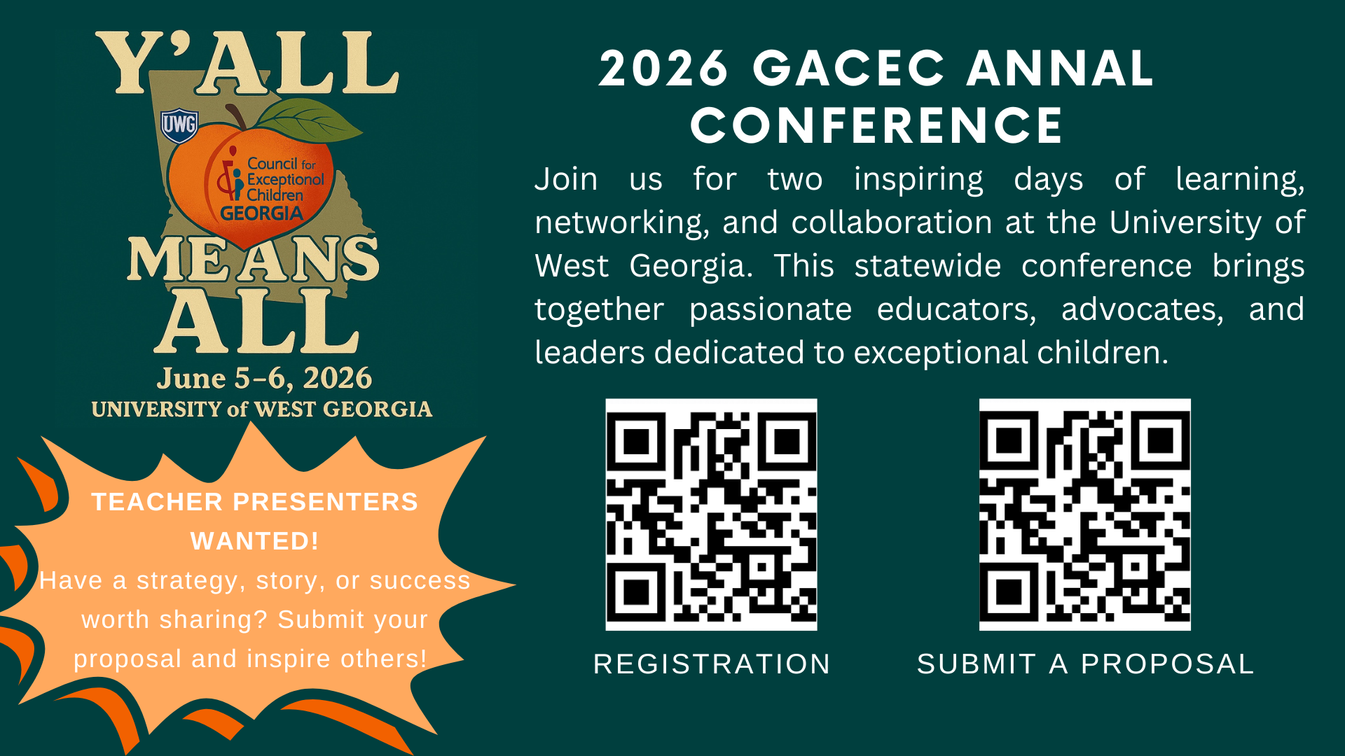 Georgia CEC Annual Conference with QR codes